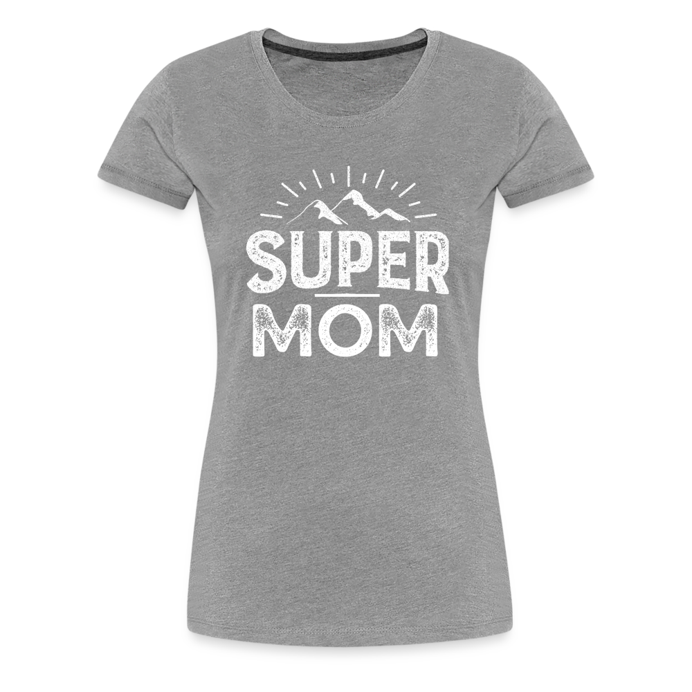 Frauen Premium T-Shirt - Super Mom - Grau meliert