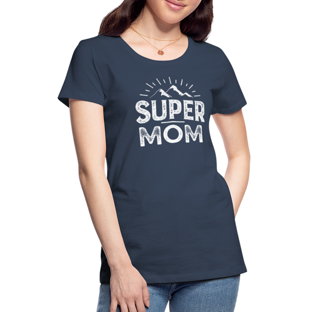 Frauen Premium T-Shirt - Super Mom - Navy