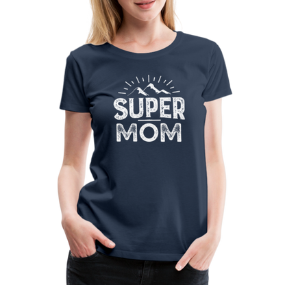 Frauen Premium T-Shirt - Super Mom - Navy