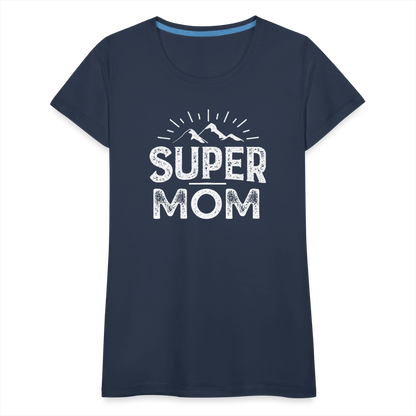 Frauen Premium T-Shirt - Super Mom - Navy