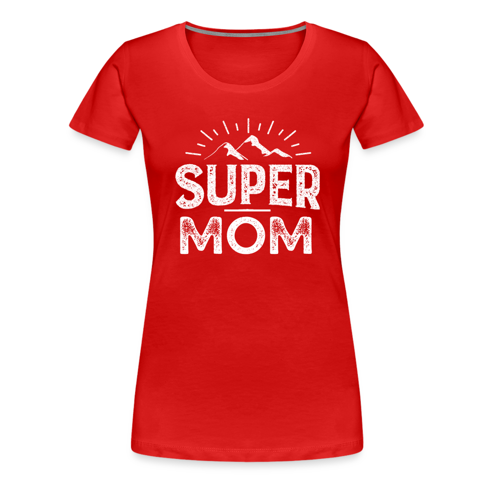 Frauen Premium T-Shirt - Super Mom - Rot