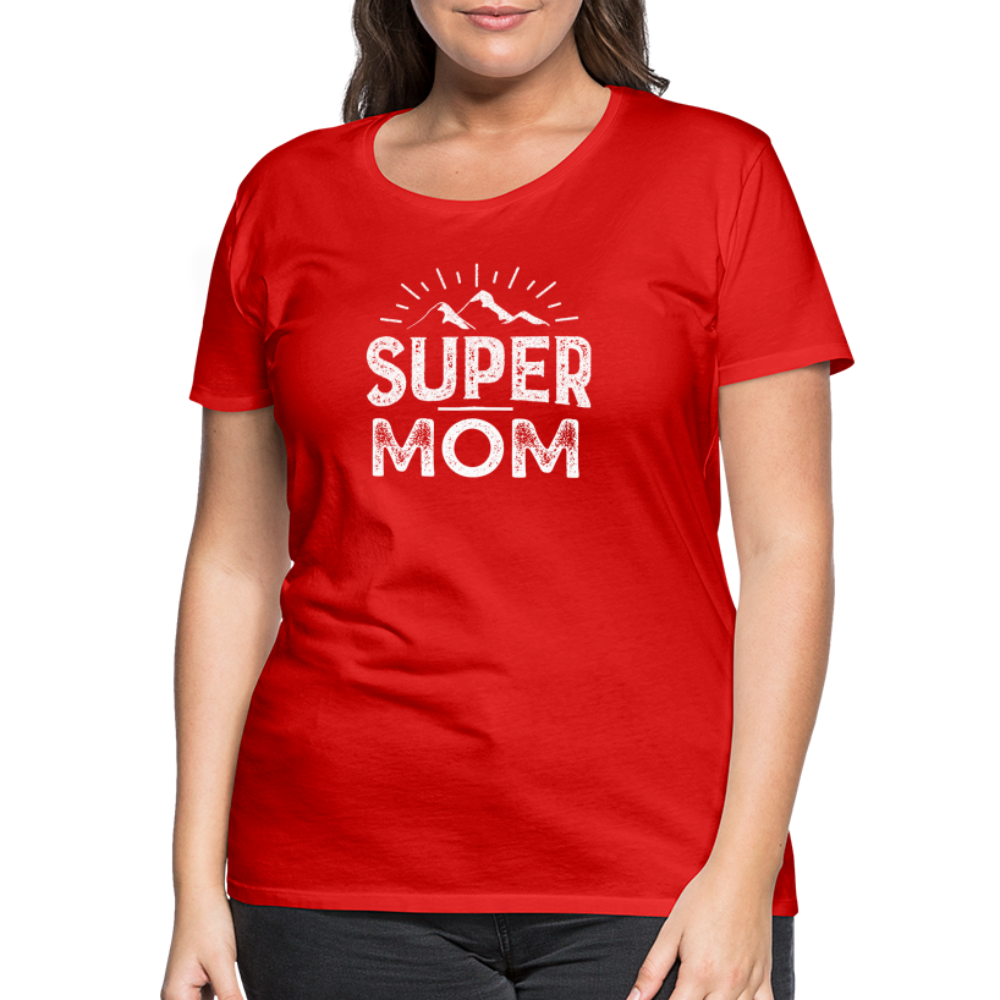 Frauen Premium T-Shirt - Super Mom - Rot