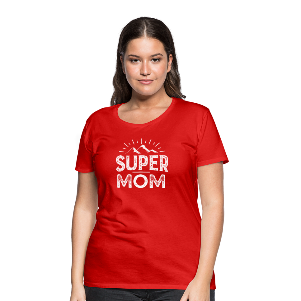 Frauen Premium T-Shirt - Super Mom - Rot