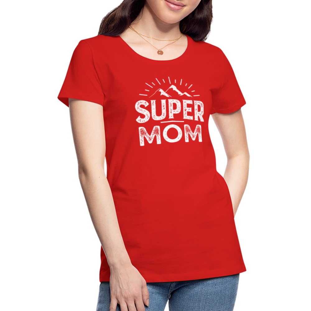 Frauen Premium T-Shirt - Super Mom - Rot