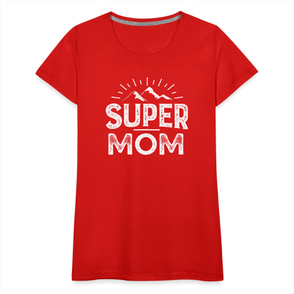 Frauen Premium T-Shirt - Super Mom - Rot