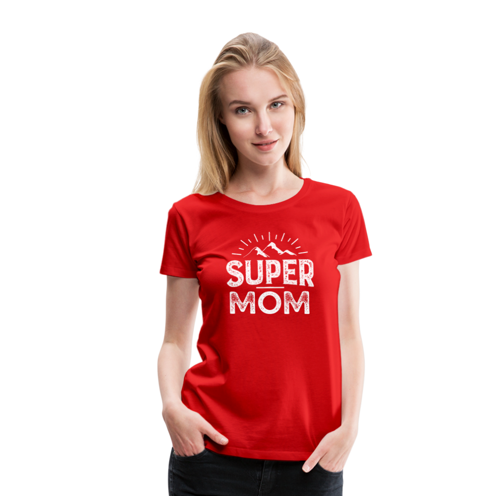 Frauen Premium T-Shirt - Super Mom - Rot