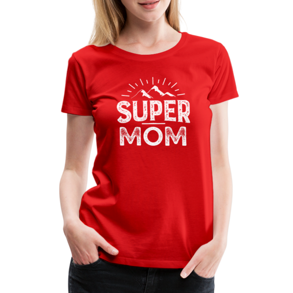 Frauen Premium T-Shirt - Super Mom - Rot