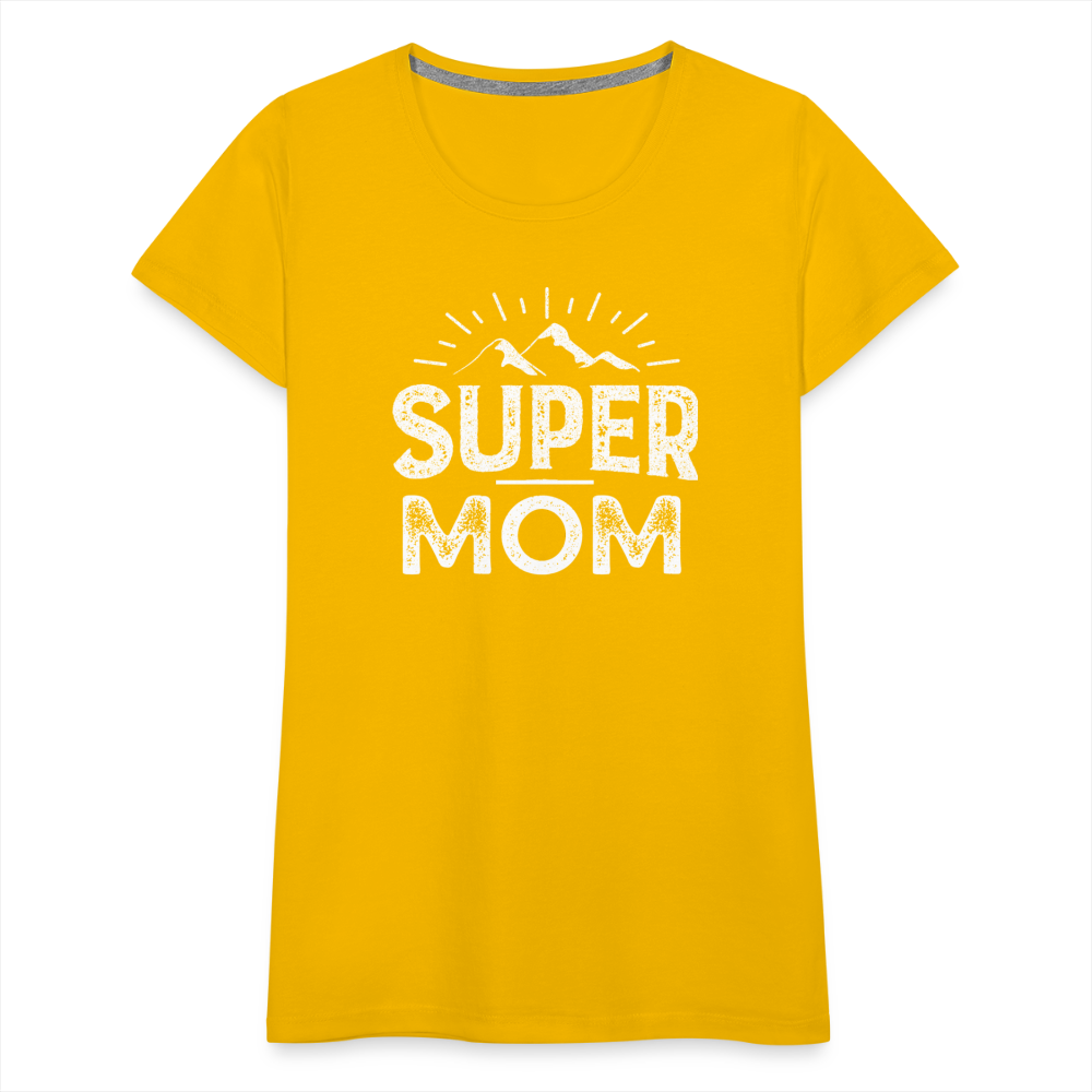 Frauen Premium T-Shirt - Super Mom - Sonnengelb