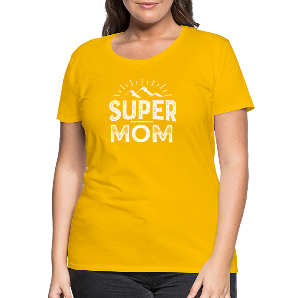 Frauen Premium T-Shirt - Super Mom - Sonnengelb