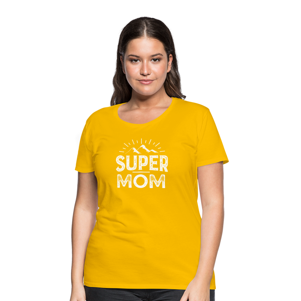 Frauen Premium T-Shirt - Super Mom - Sonnengelb