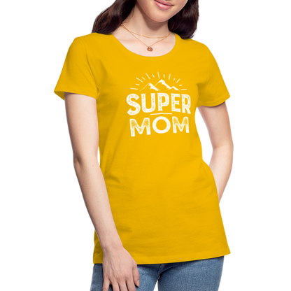 Frauen Premium T-Shirt - Super Mom - Sonnengelb