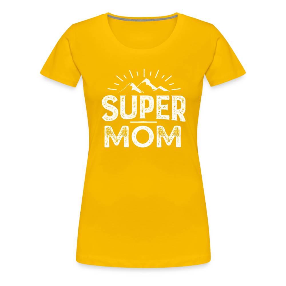 Frauen Premium T-Shirt - Super Mom - Sonnengelb