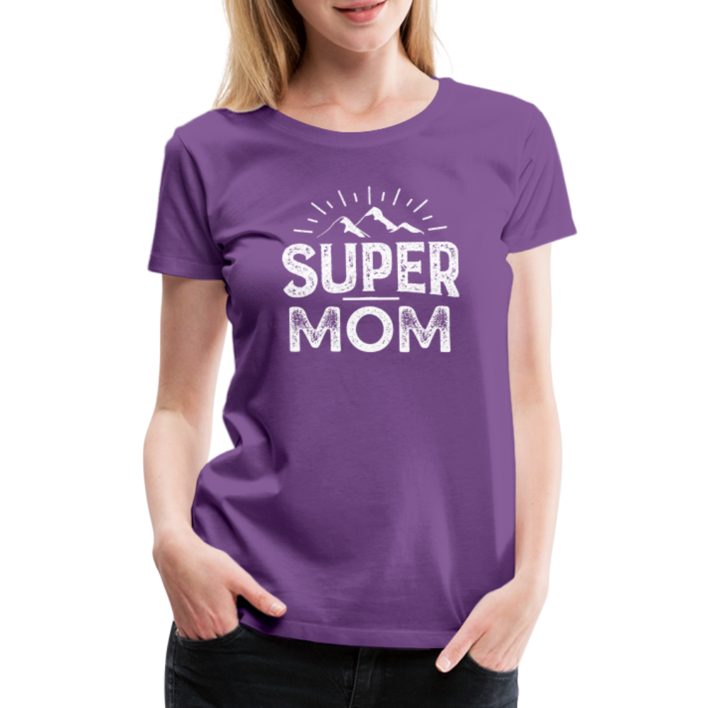 Frauen Premium T-Shirt - Super Mom - Lila