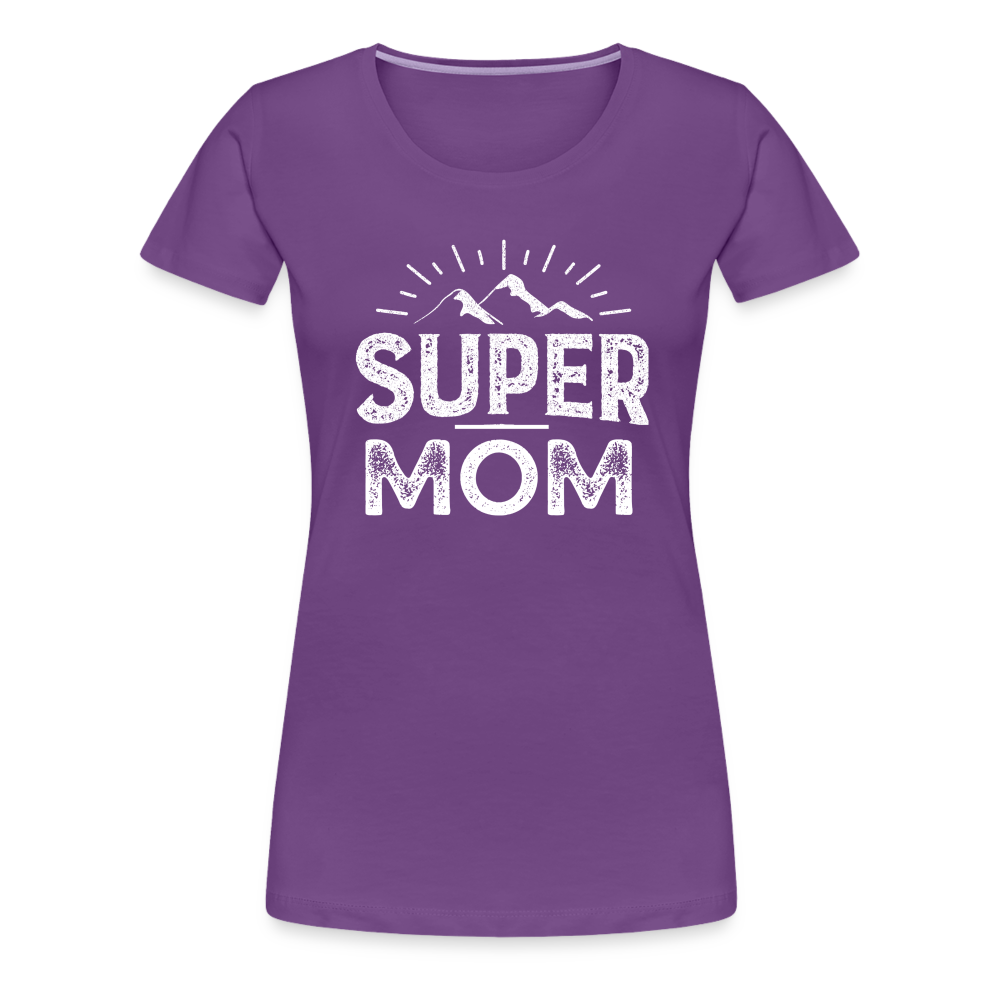 Frauen Premium T-Shirt - Super Mom - Lila