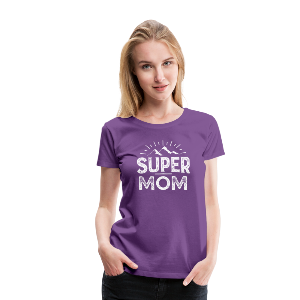 Frauen Premium T-Shirt - Super Mom - Lila