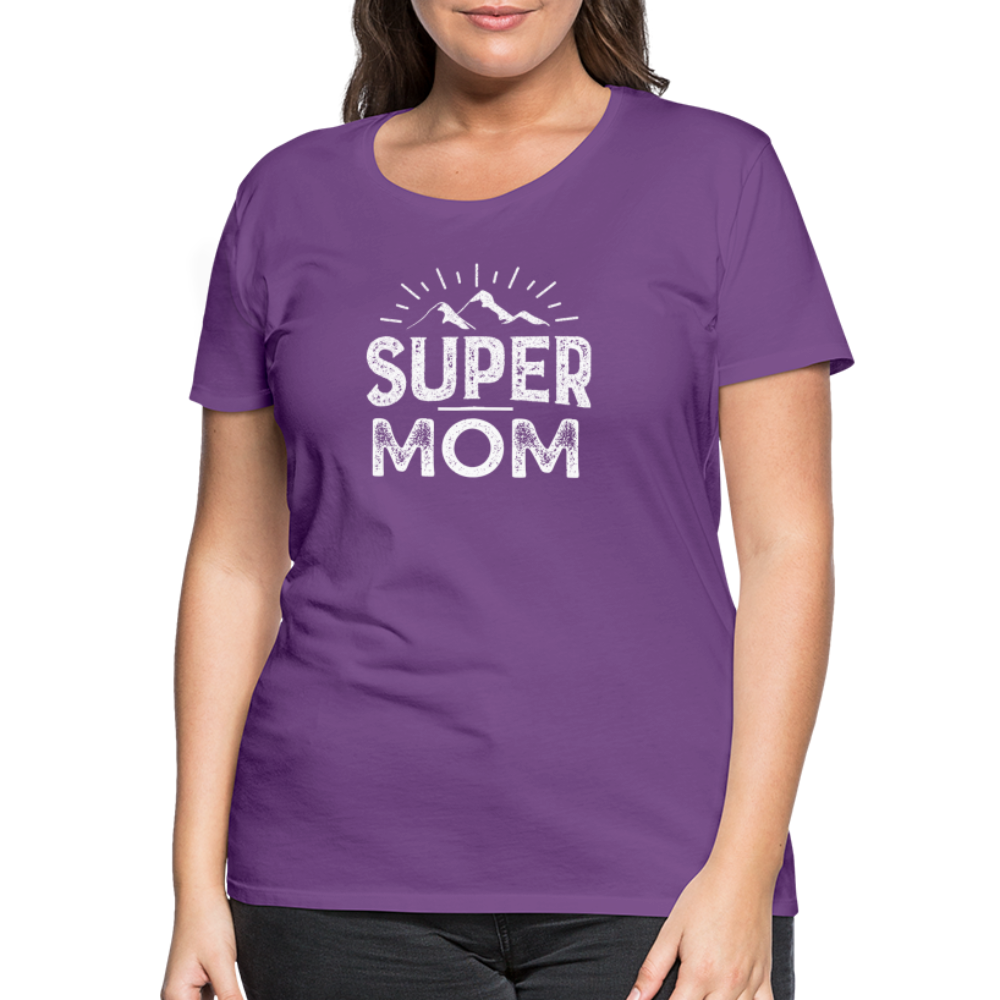 Frauen Premium T-Shirt - Super Mom - Lila