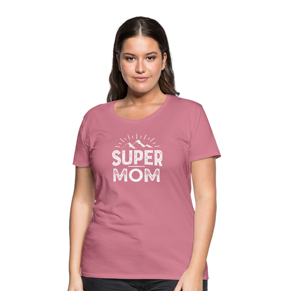 Frauen Premium T-Shirt - Super Mom - Malve