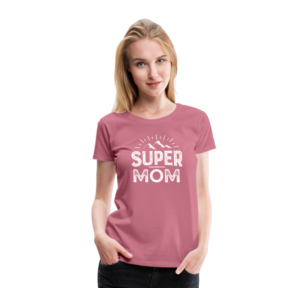 Frauen Premium T-Shirt - Super Mom - Malve