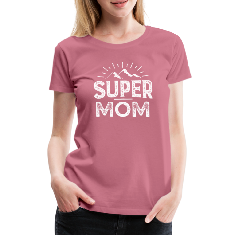 Frauen Premium T-Shirt - Super Mom - Malve