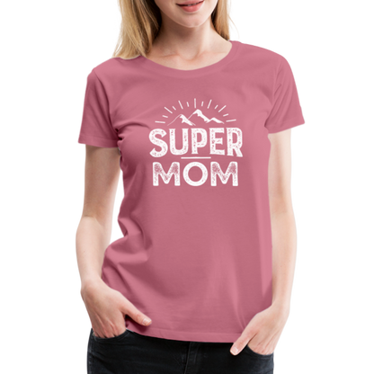 Frauen Premium T-Shirt - Super Mom - Malve