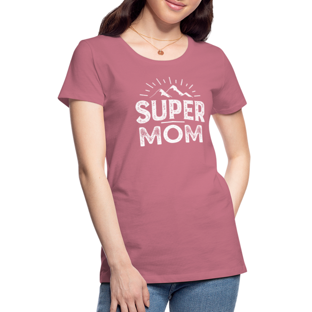 Frauen Premium T-Shirt - Super Mom - Malve