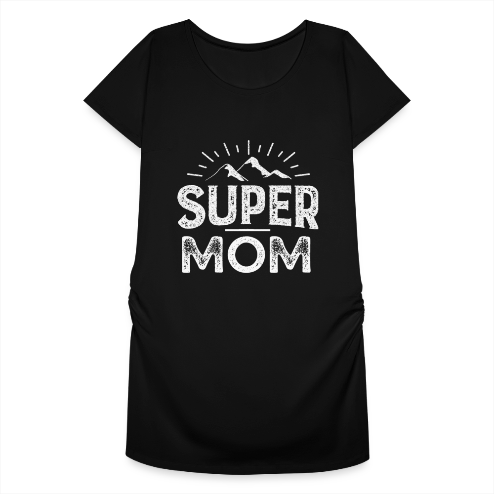 Frauen Schwangerschafts-T-Shirt - Super Mom - Schwarz