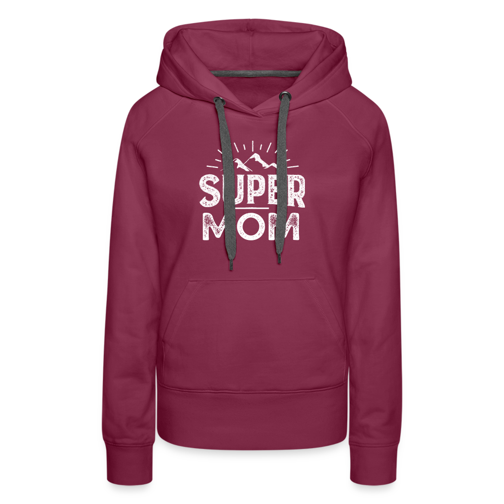 Frauen Premium Hoodie - Super Mom - Bordeaux