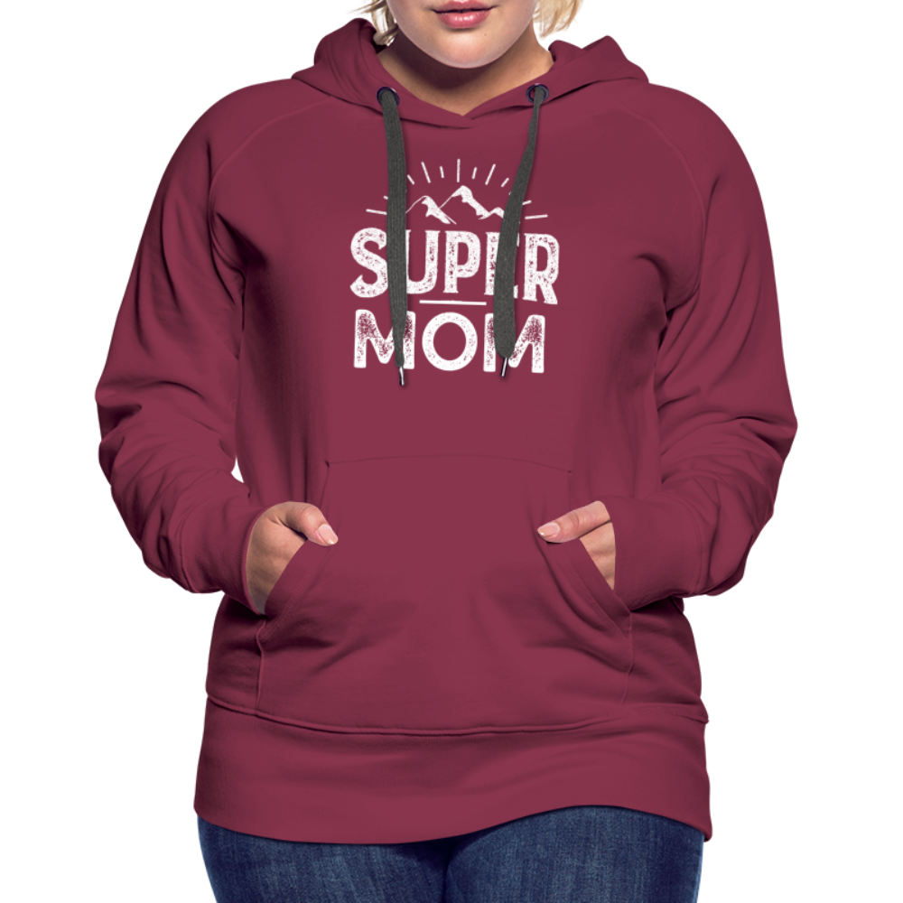 Frauen Premium Hoodie - Super Mom - Bordeaux