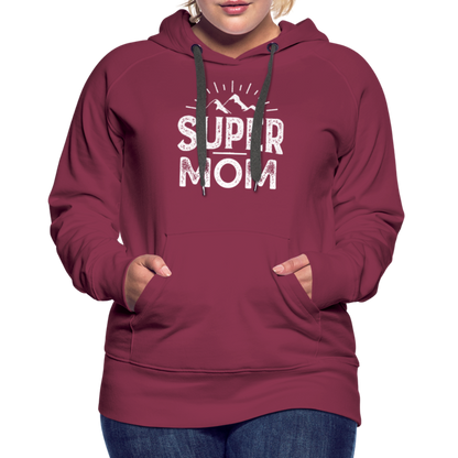 Frauen Premium Hoodie - Super Mom - Bordeaux