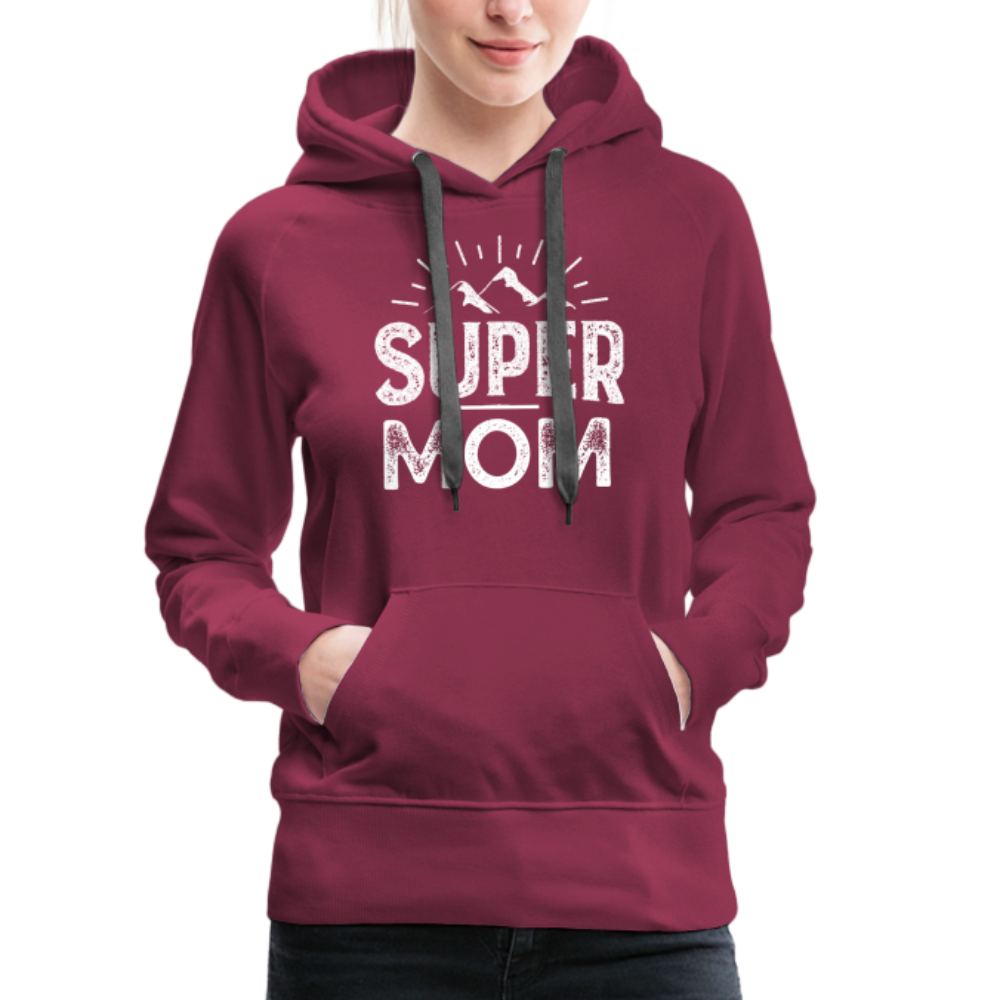 Frauen Premium Hoodie - Super Mom - Bordeaux