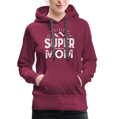 Frauen Premium Hoodie - Super Mom - Bordeaux