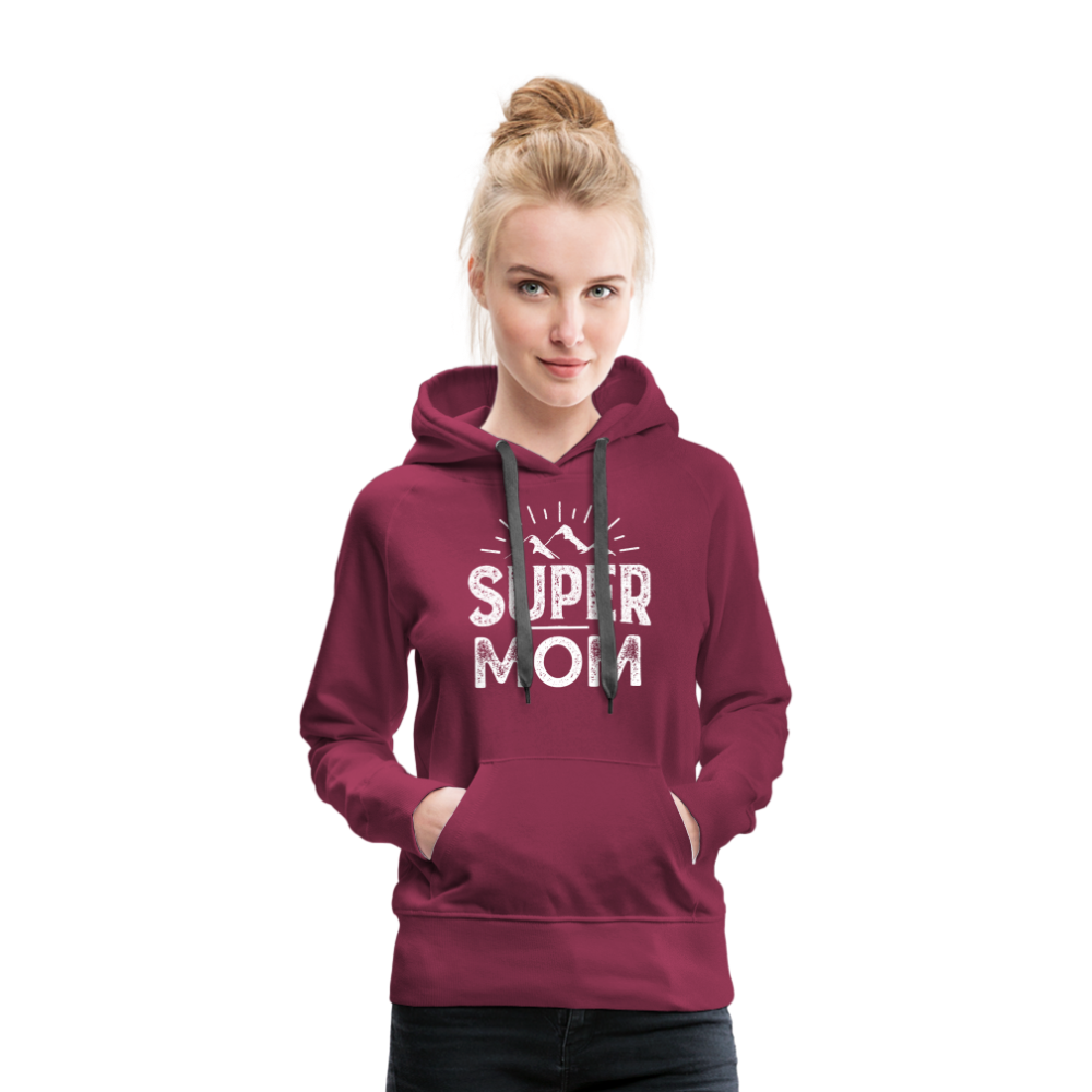 Frauen Premium Hoodie - Super Mom - Bordeaux