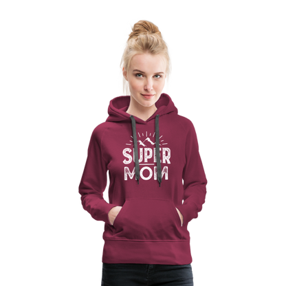 Frauen Premium Hoodie - Super Mom - Bordeaux