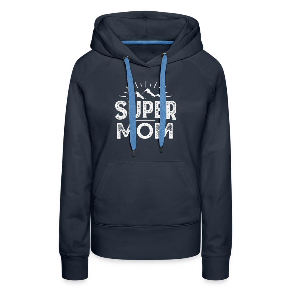 Frauen Premium Hoodie - Super Mom - Navy