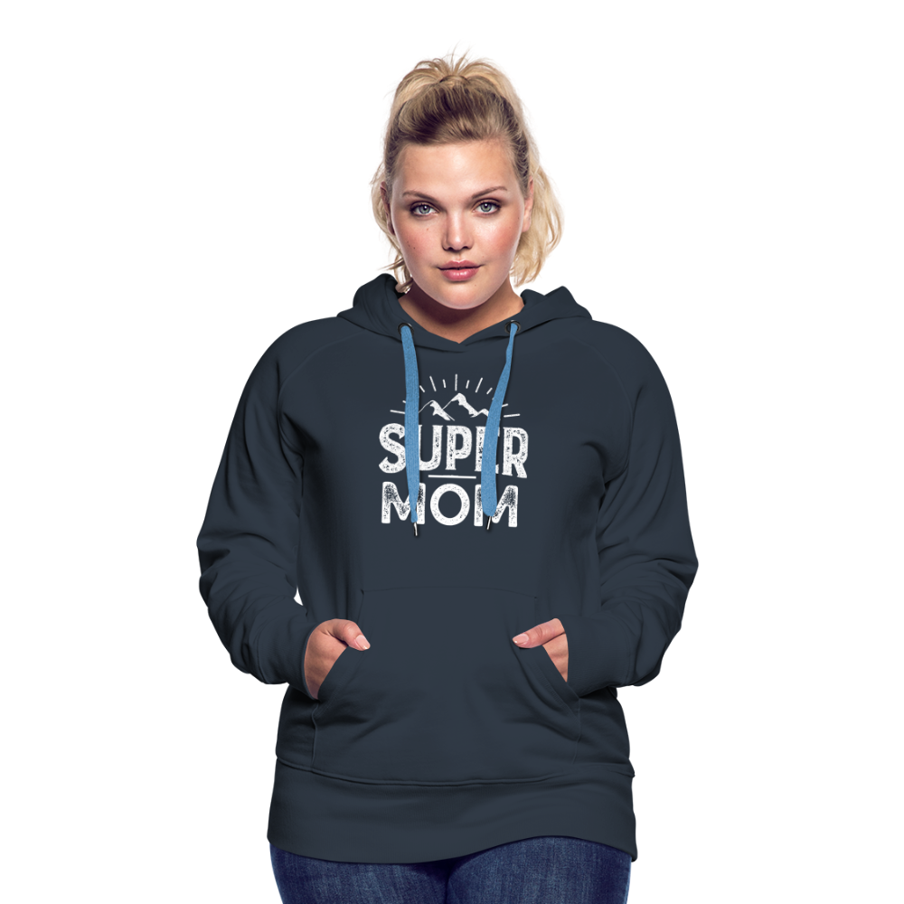 Frauen Premium Hoodie - Super Mom - Navy