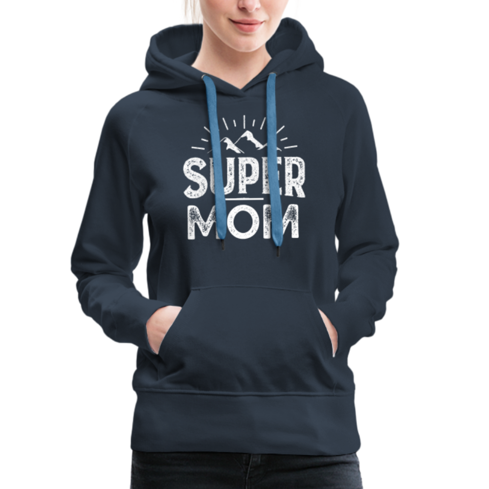 Frauen Premium Hoodie - Super Mom - Navy