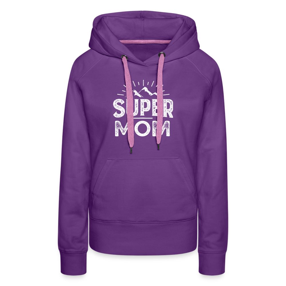 Frauen Premium Hoodie - Super Mom - Purple