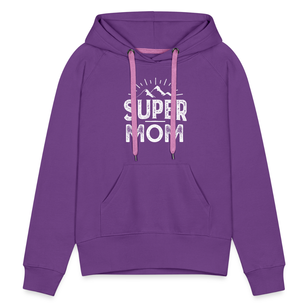 Frauen Premium Hoodie - Super Mom - Purple