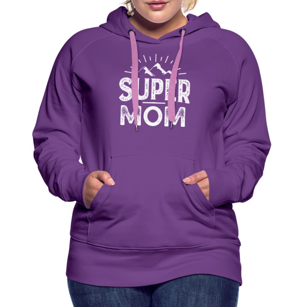 Frauen Premium Hoodie - Super Mom - Purple