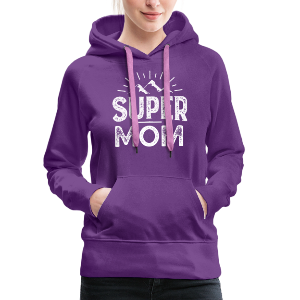 Frauen Premium Hoodie - Super Mom - Purple