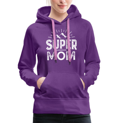 Frauen Premium Hoodie - Super Mom - Purple