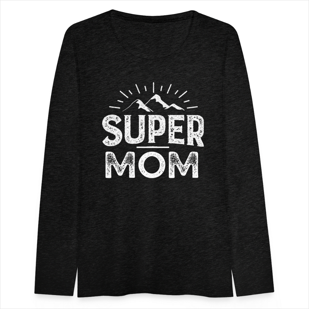 Frauen Premium Langarmshirt - Super Mom - Anthrazit