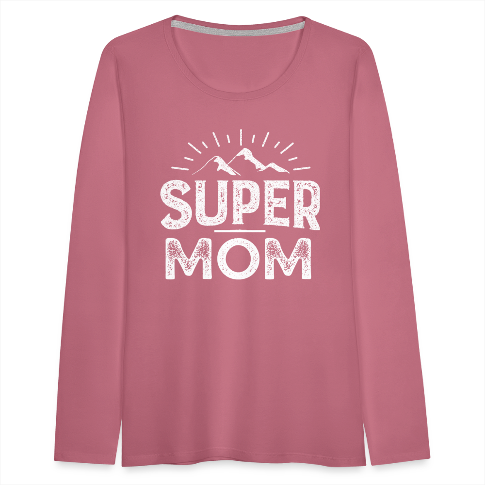 Frauen Premium Langarmshirt - Super Mom - Malve