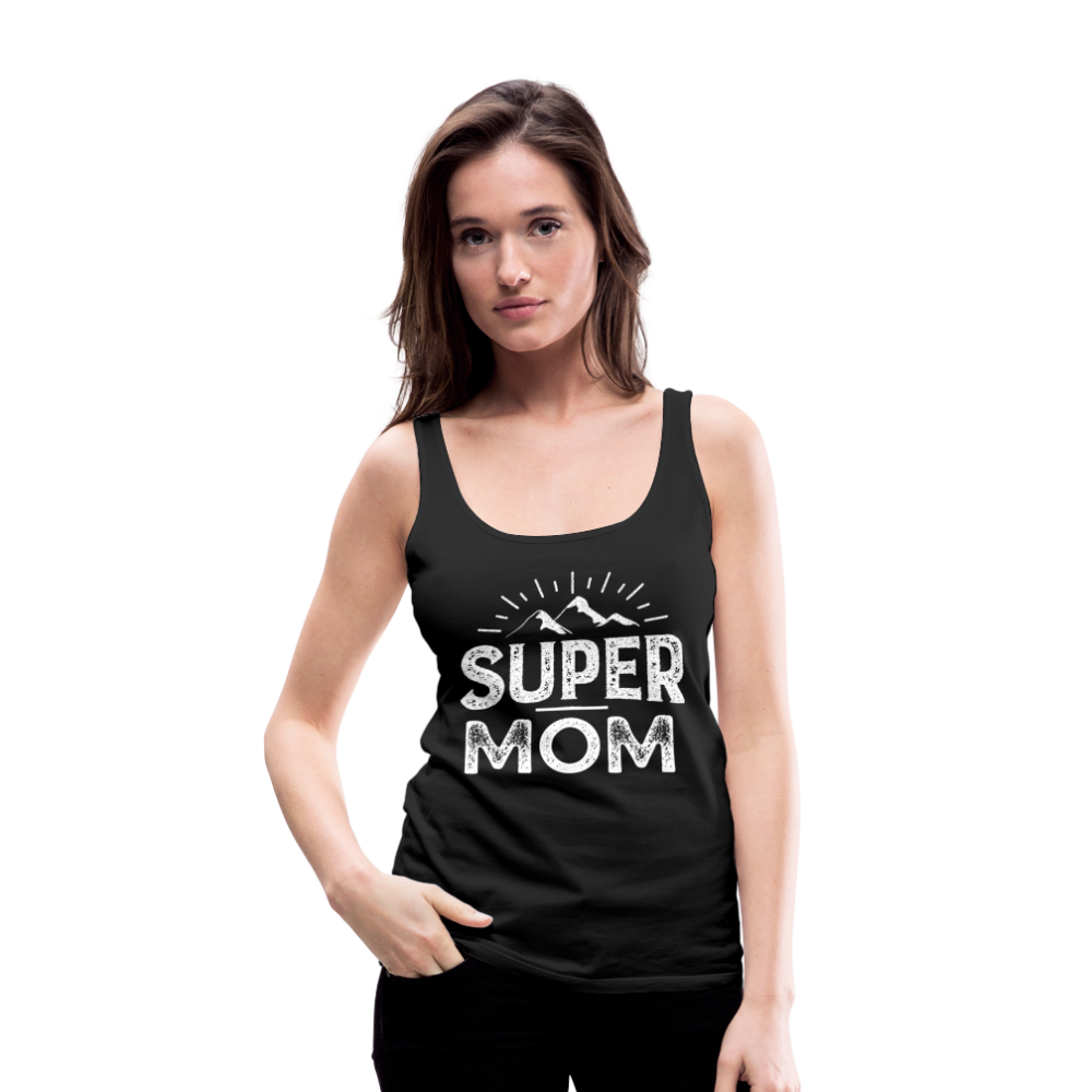 Frauen Premium Tank Top - Super Mom - Schwarz