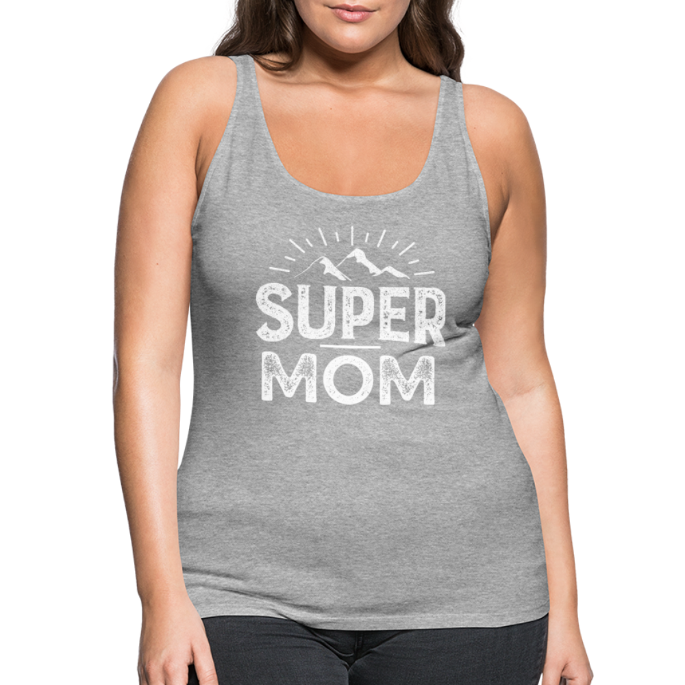 Frauen Premium Tank Top - Super Mom - Grau meliert