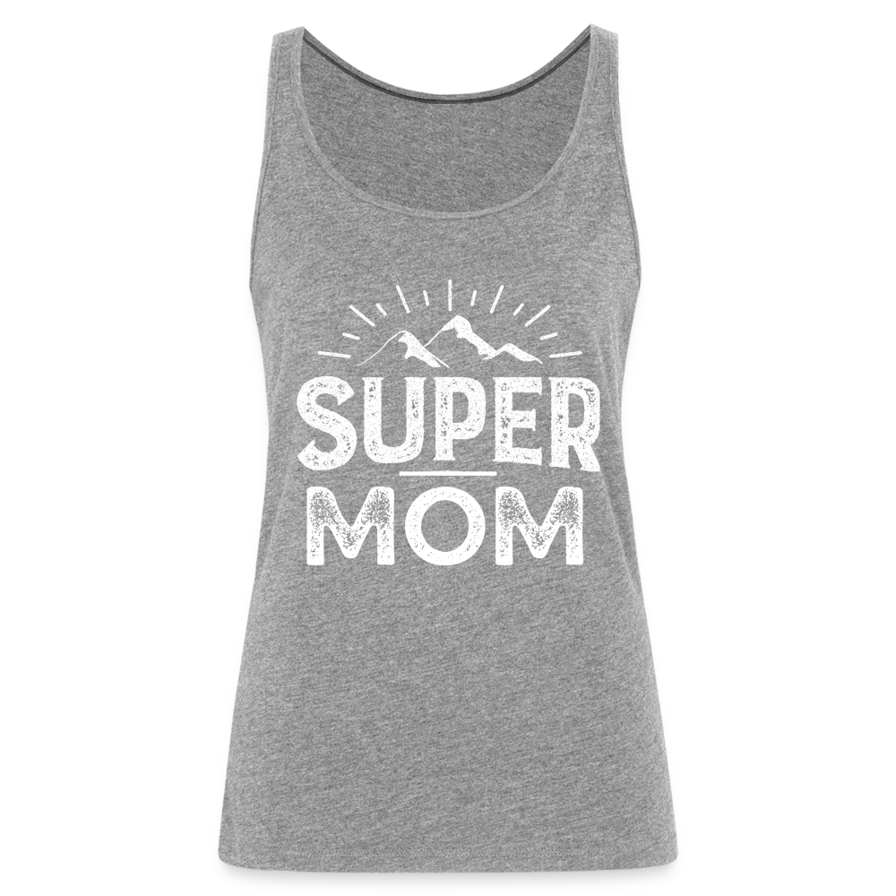 Frauen Premium Tank Top - Super Mom - Grau meliert