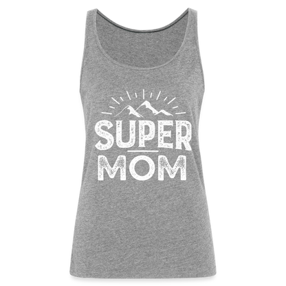 Frauen Premium Tank Top - Super Mom - Grau meliert