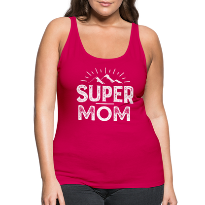 Frauen Premium Tank Top - Super Mom - dunkles Pink