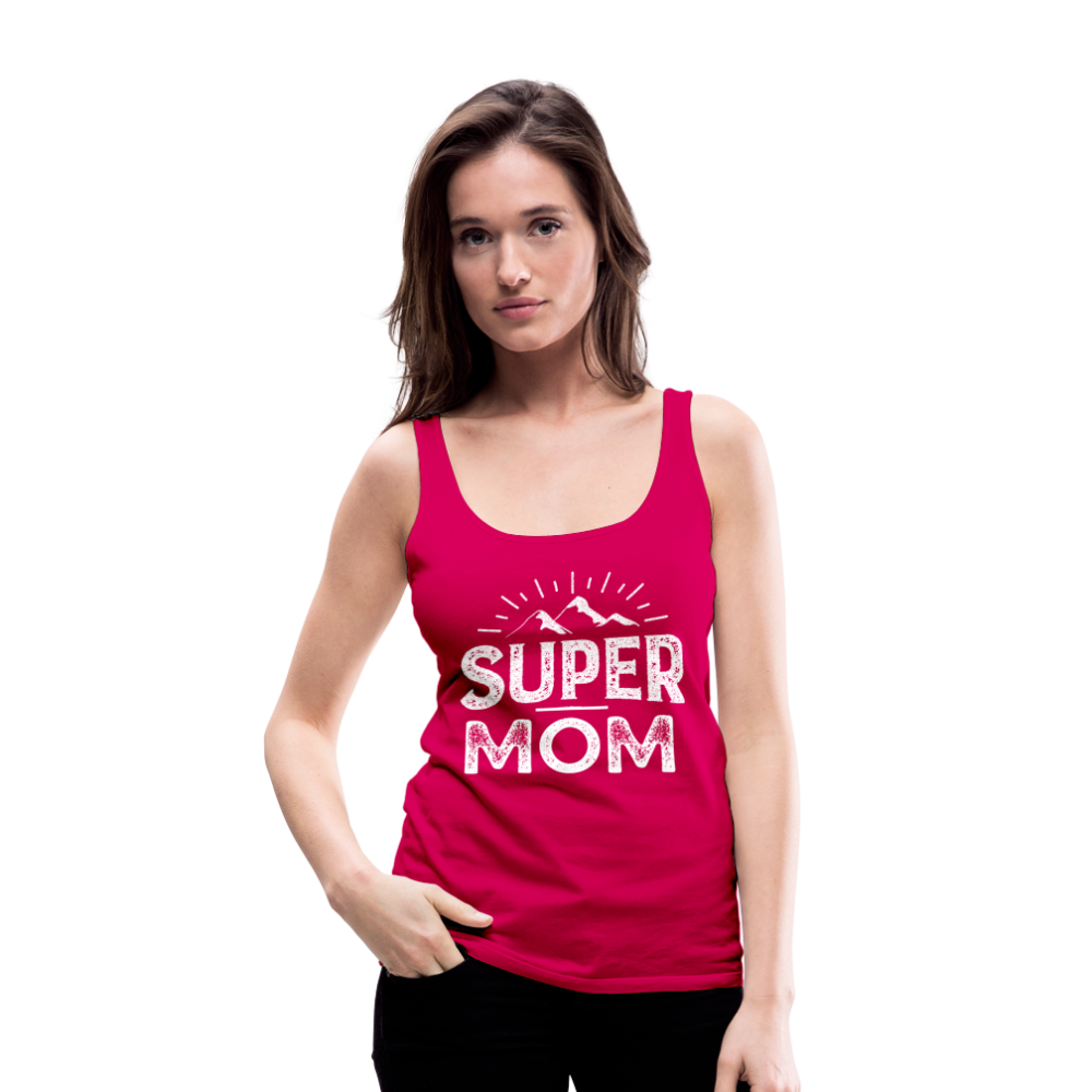 Frauen Premium Tank Top - Super Mom - dunkles Pink