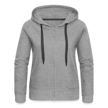 Frauen Premium Kapuzenjacke - Super Mom - Grau meliert